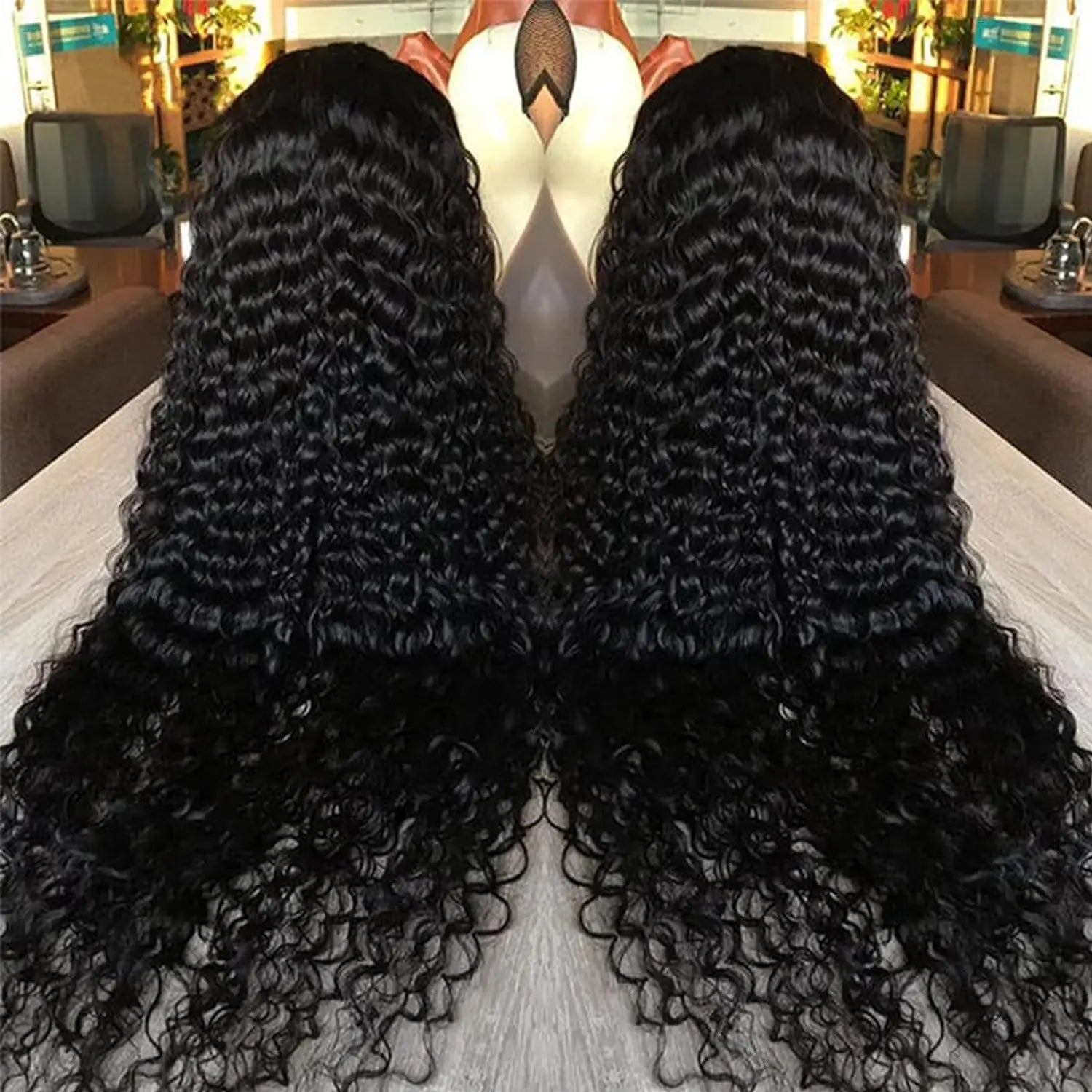 250% Deep Wave 13x6 HD Lace Frontal Wig | Sophisticated "Brazilian Curly" Silhouette | Elegant 34-Inch Pre-Plucked Hairpiece | "Dignified" HD Transparent Swiss Lace Wig for Radiant Versatile Styling Luxegan