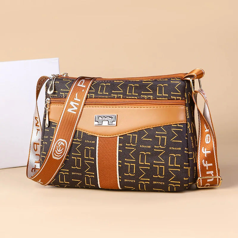 Geometric Print Messenger Bag | Large Capacity Shoulder & Crossbody Bag Luxegan