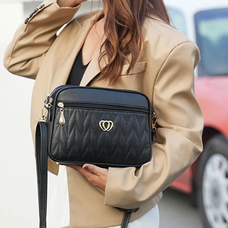 Soft Luxury PU Leather Messenger Bag | Tassel Flap Crossbody Luxegan