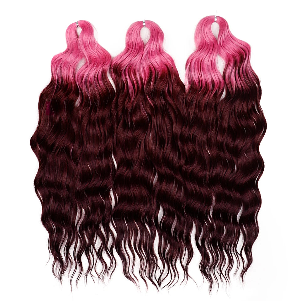 FREEDOM Synthetic Water Wave Crochet Braiding Hair 24 Inch – Ombre & Multi-Tone | 88 Colors | 300g - view 31
