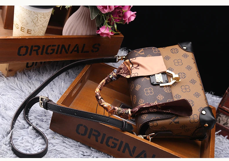 New Autumn/Winter Luxury Designer Handbag | Fashionable High-End Shoulder & Crossbody Bag | PVC Letter Pattern Satchel with Double Security Closure Luxegan