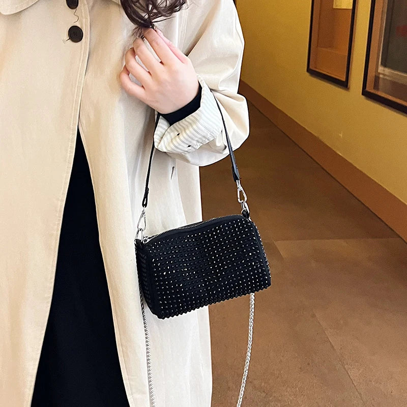 New Spring & Summer Small Bags Trend | Personalized Color Diamond Pillow Bag & Chain Shoulder Crossbody Bag Luxegan
