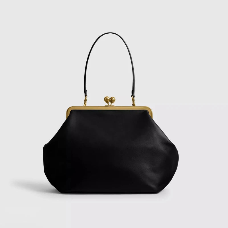 Luxury Design Clip Frame Handbag | Sophisticated "Large-Capacity Carryall" Silhouette | Elegant Vintage Shell Clutch Purse | "Dignified" High-Performance Versatile Shoulder Essential for Radiant Styling Luxegan