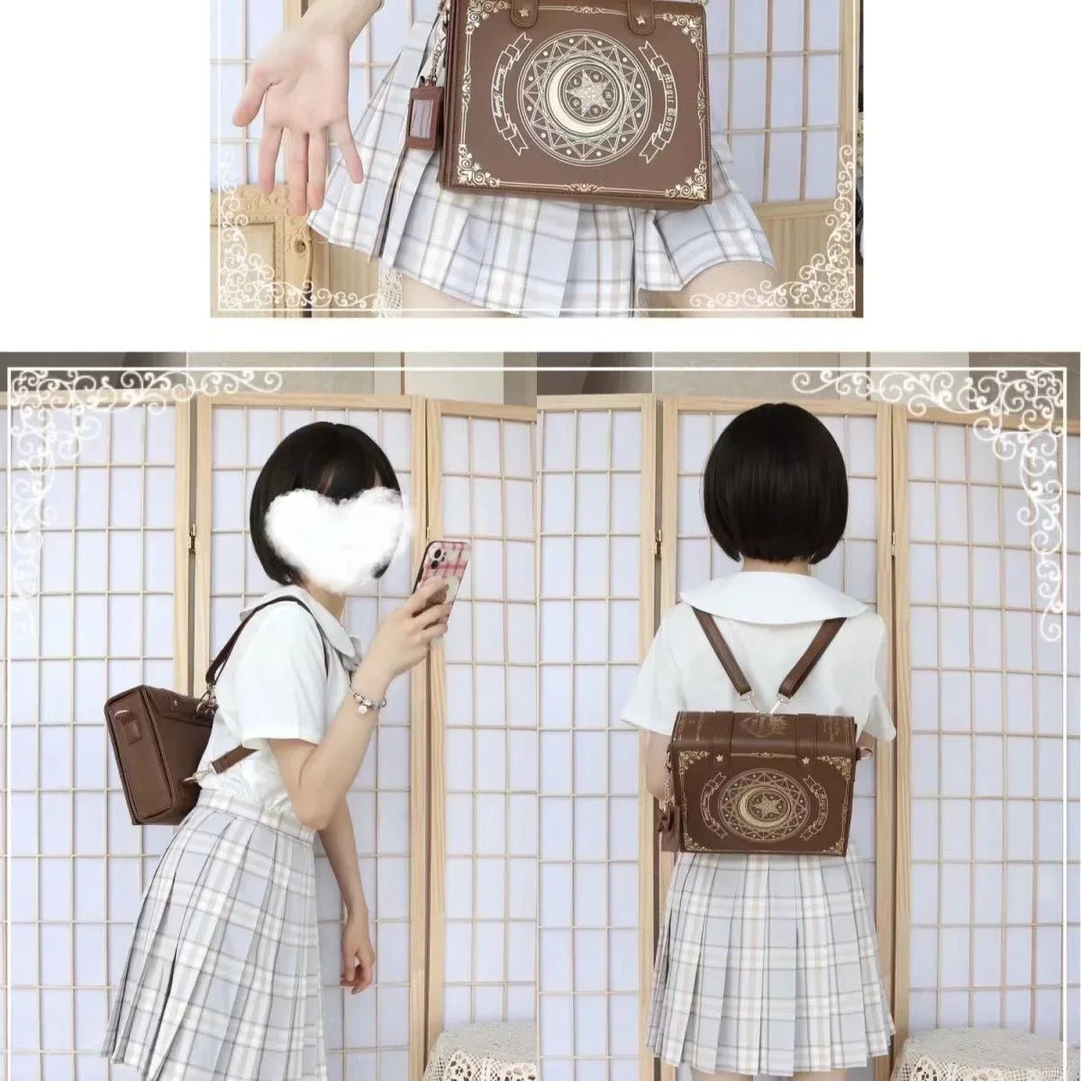 Y2K Korean Gothic Square Black Shoulder Bag | Harajuku Vintage Aesthetic Purses & Luxury Designer Handbags (Messenger Tote Bags for Women) Luxegan