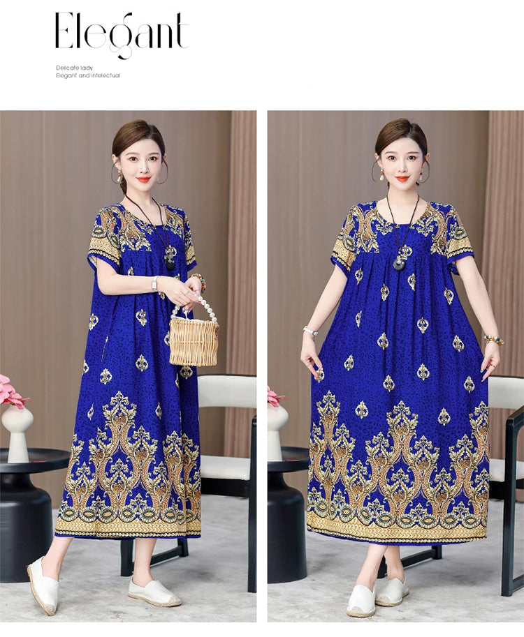 New 2025 Women Dress Female Casual short Sleeve cotton Dresses loose solid Vintage Sweet Clothing Vestidos  vestido verano