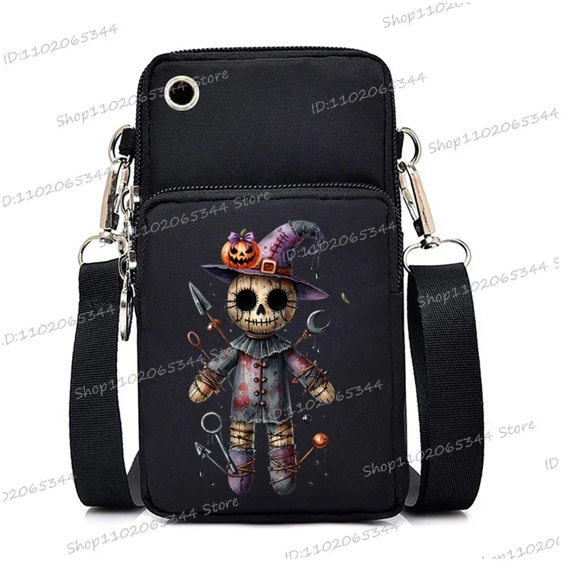 Mini Mobile Phone Bag | Gothic Doll Pattern Crossbody Bag Luxegan