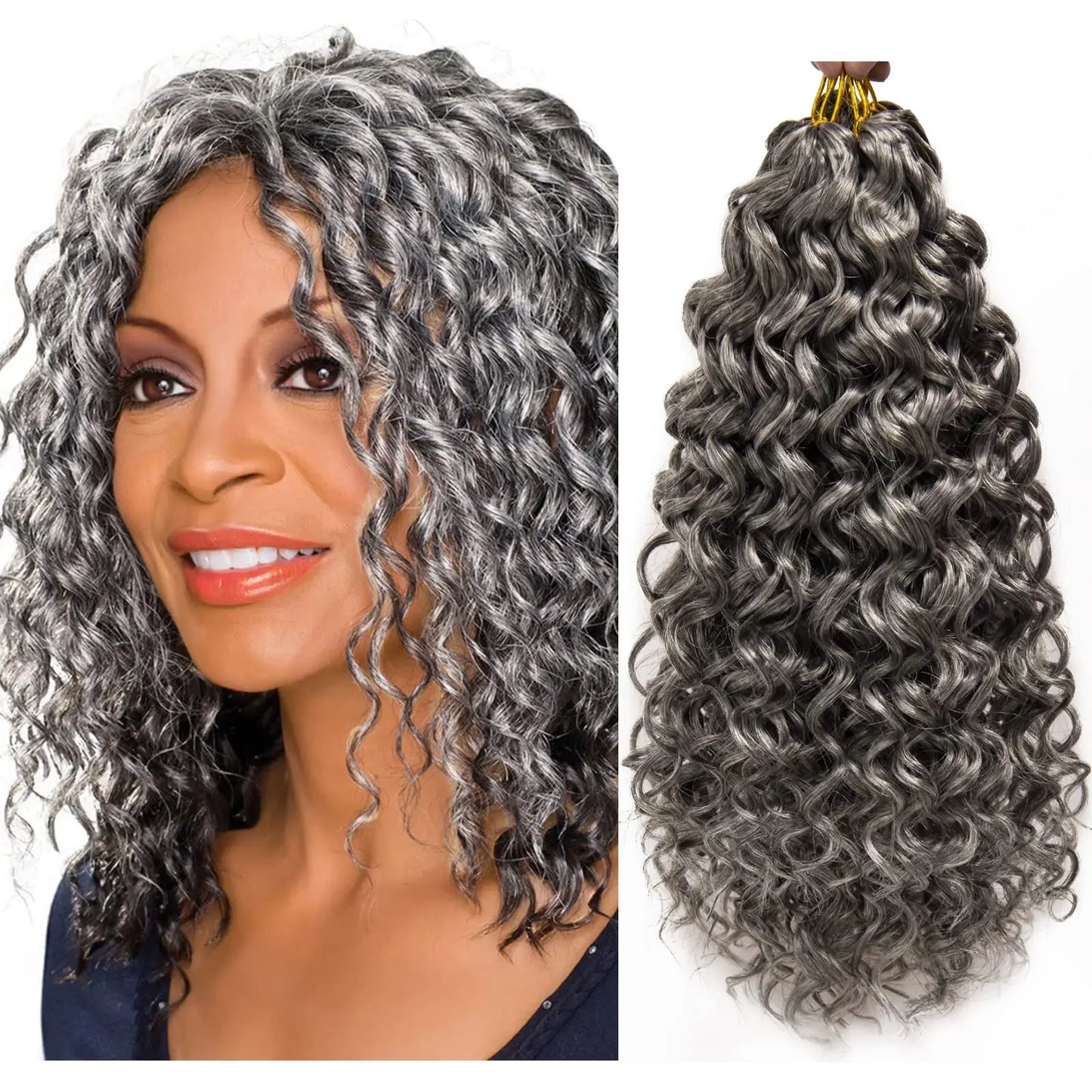 GoGo Curl Deep Wave Crochet Hair | 12 Inch | Synthetic Luxegan