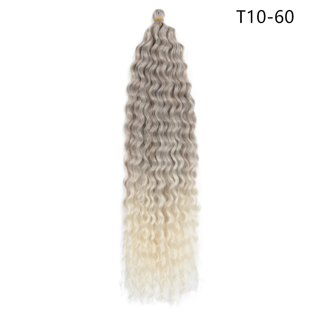 Ariel Curl Crochet Hair 22in – Ocean Wave Ombre Braiding Hair | 100g | 38 Colors | 1 or 3 Pcs - view 3