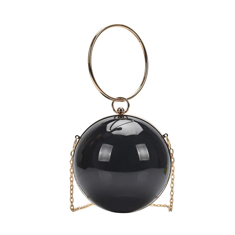 Luxury Women's Round Ball Evening Bag | Fashion Party Clutch & Purse Luxegan