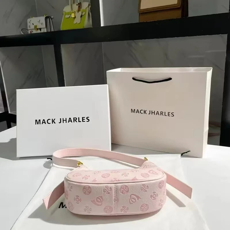 Trendy Pink Underarm Bag | Summer Women's Shoulder Bag | Cute Lawson Commuter Purse with Top Handle Luxegan