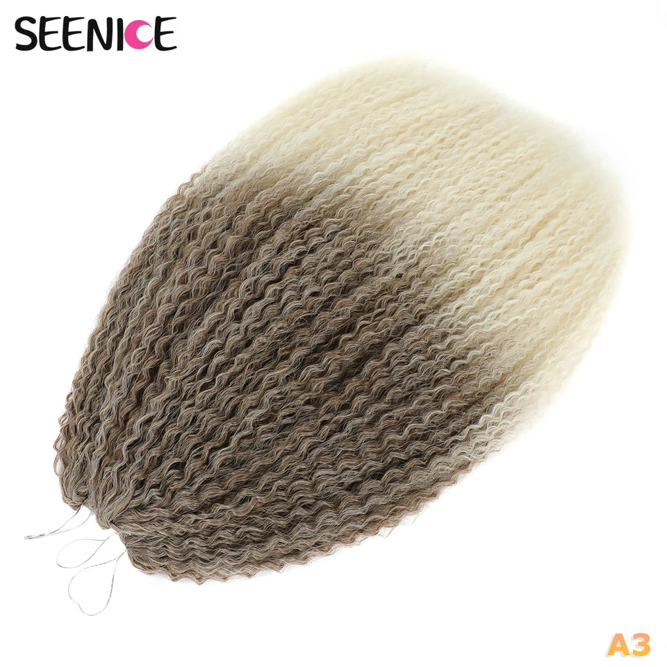 Afro Kinky Curly Crochet Braiding Hair Extensions – Ombre Synthetic Braids for Women | 20 & 28 - view 18