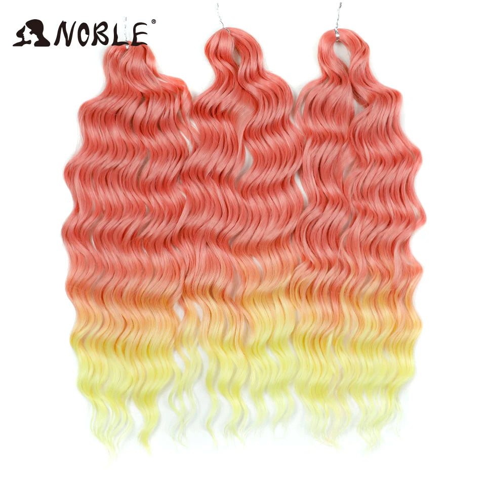 Synthetic Anna Curl Water Wave Crochet Braiding Hair – 24 Inch | 300g | 60 Strands | 88 Ombre & - view 70
