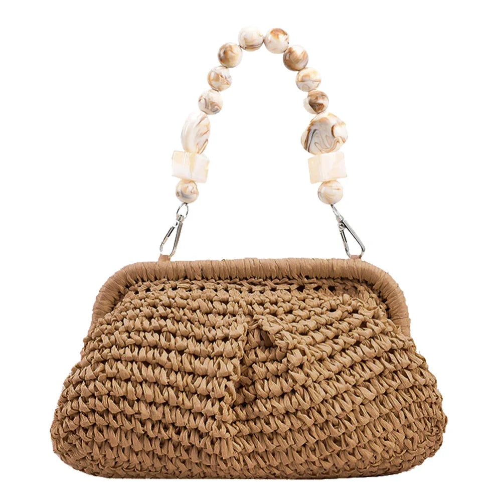 Women's Straw Woven Handbag | Versatile Crochet Tote Purse & Elegant Clutch Luxegan