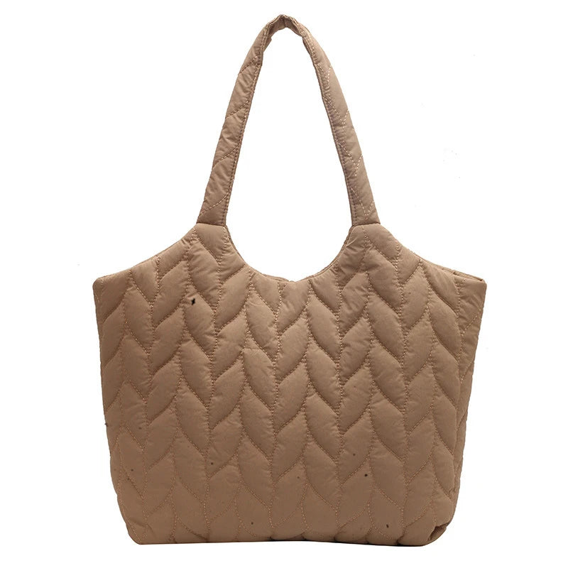 Big Soft Shoulder Bag Side for Women | Spring Trend Fashion Design Cloth Hand Bags | Female Large Capacity Plaid Tote Bags Luxegan