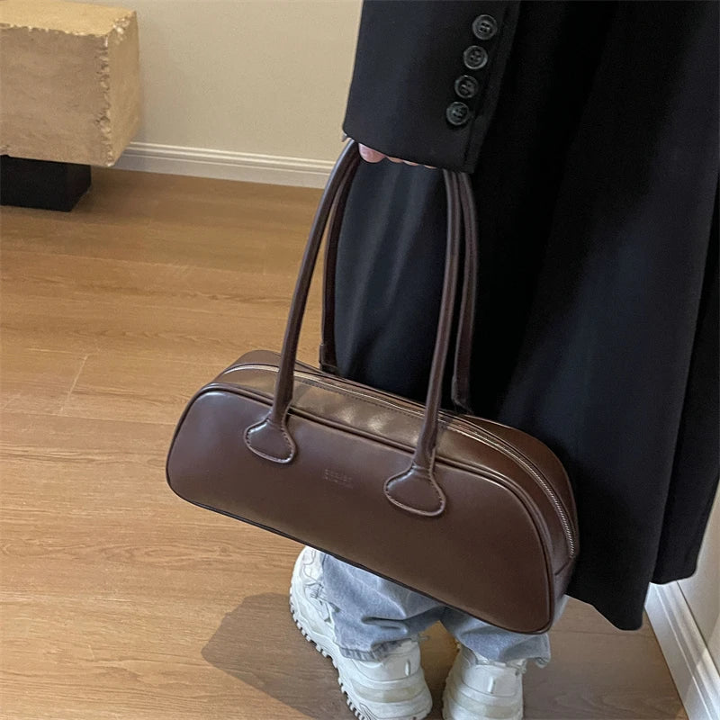 High-Quality Portable Women's Underarm Bag | Simple Designer Shoulder Bag & PU Leather Handbag Luxegan