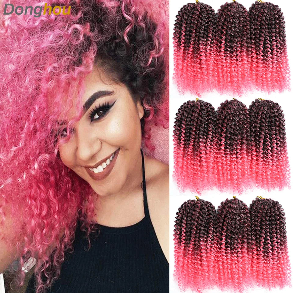 Marlybob Jerry Curl Crochet Hair | 8–12 Inch Curly Braids