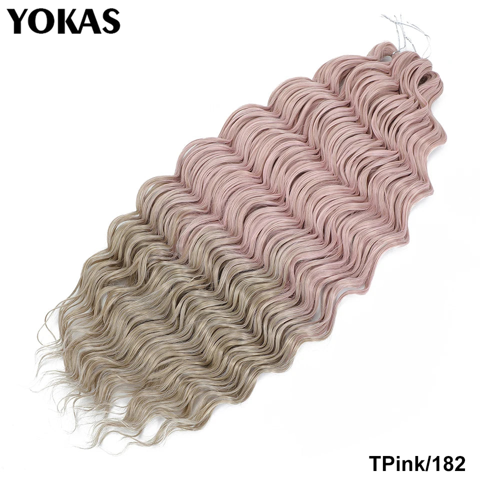 24 Inch Synthetic Anna Curl Crochet Hair | Pre-Looped Deep Wave