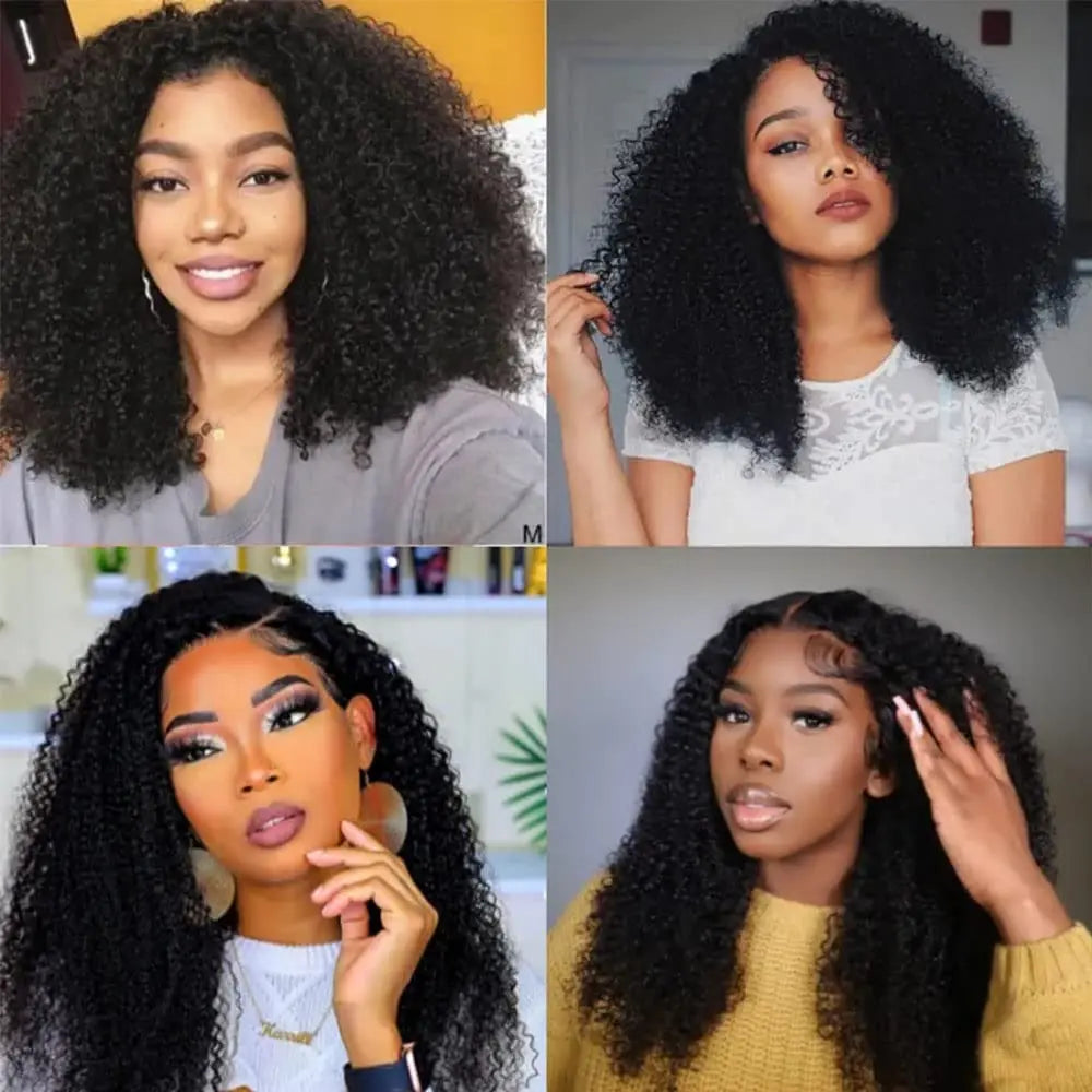 V-Part Afro Kinky Curly Wig | 12–32 Inch Luxegan
