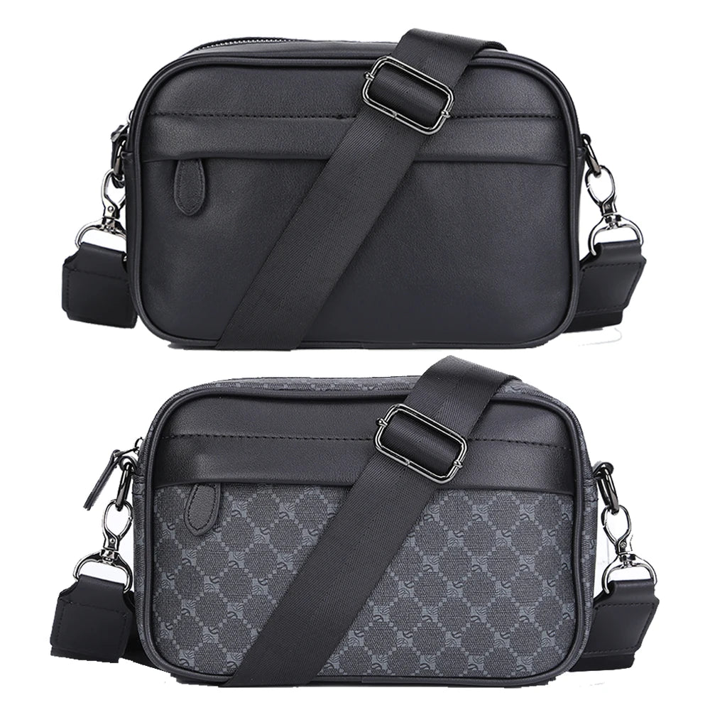 Messenger Sling Bag for Men | PU Small Zipper Crossbody Pouch Luxegan