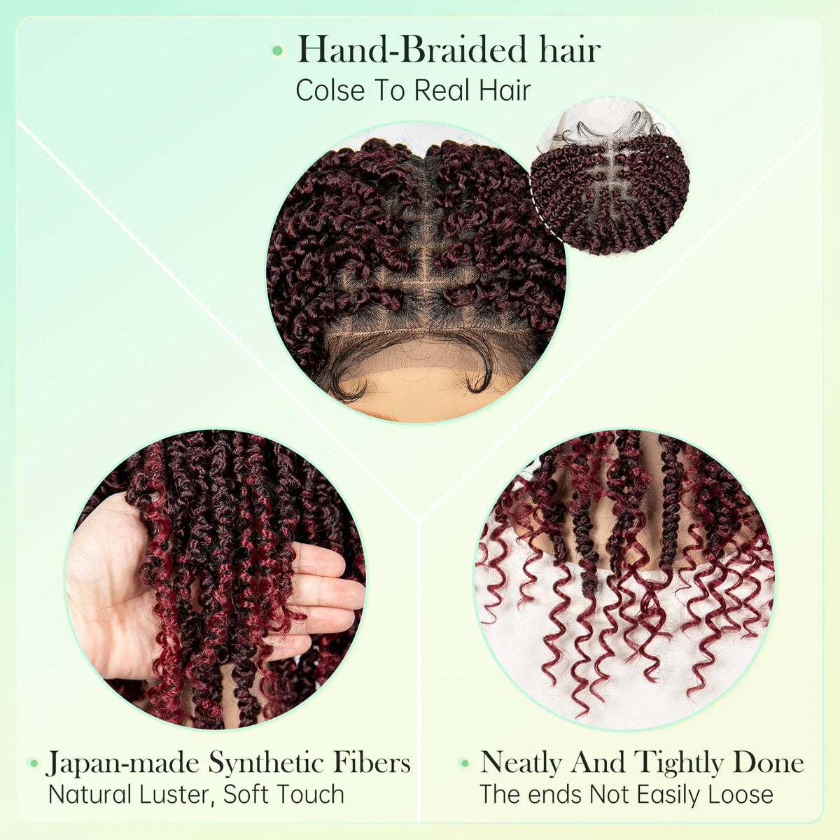 14 Inch Twisted Knotless Box Braids Wig | Full Lace | Baby Hair