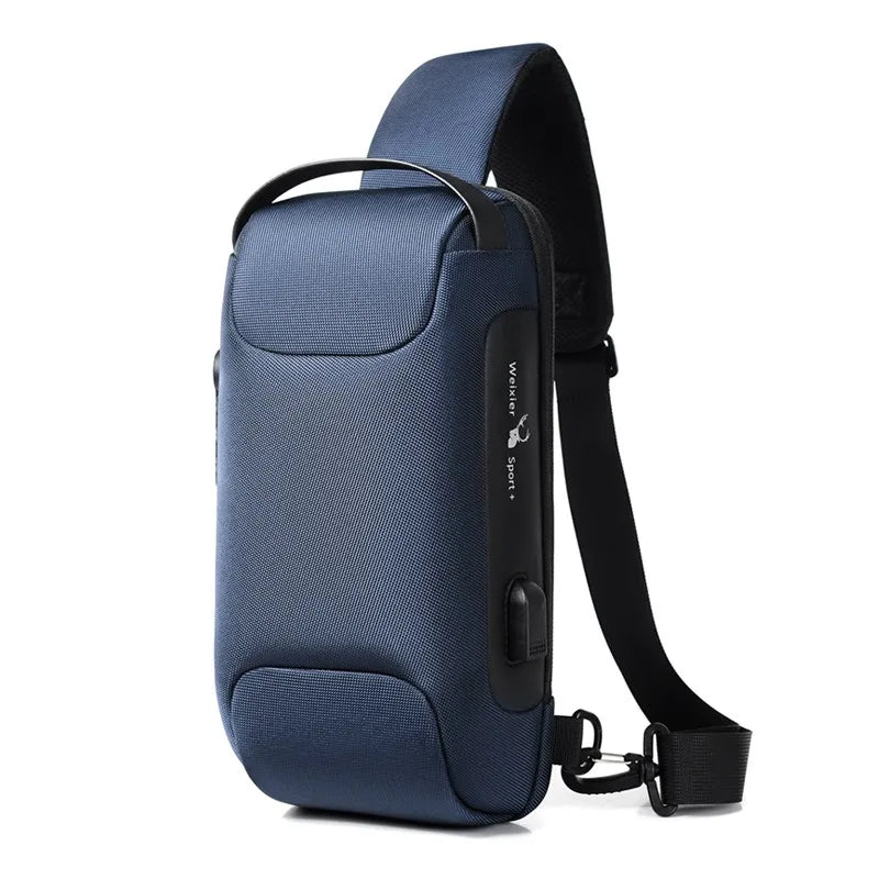 Men's USB Charging Crossbody Chest Pack | Anti-Theft Waterproof Bag Luxegan