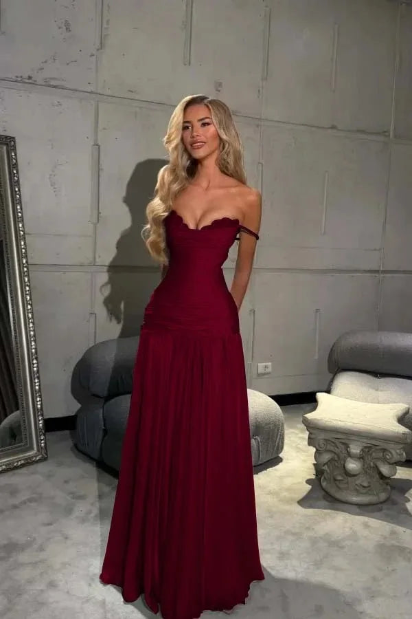 Verngo Blue Chiffon Evening Dress Off The Shoulder Mermaid Party Dresses Appliques Prom Dresses 2026Customized شارون سعيد
