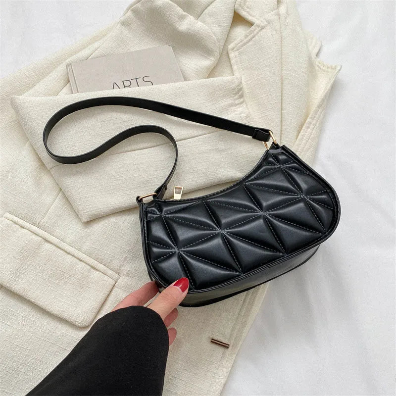 Mini Fashion Female Underarm Shopping Bag Retro Casual Women Totes | Shoulder Bags Female Leather Solid Color Handbag for Women Luxegan