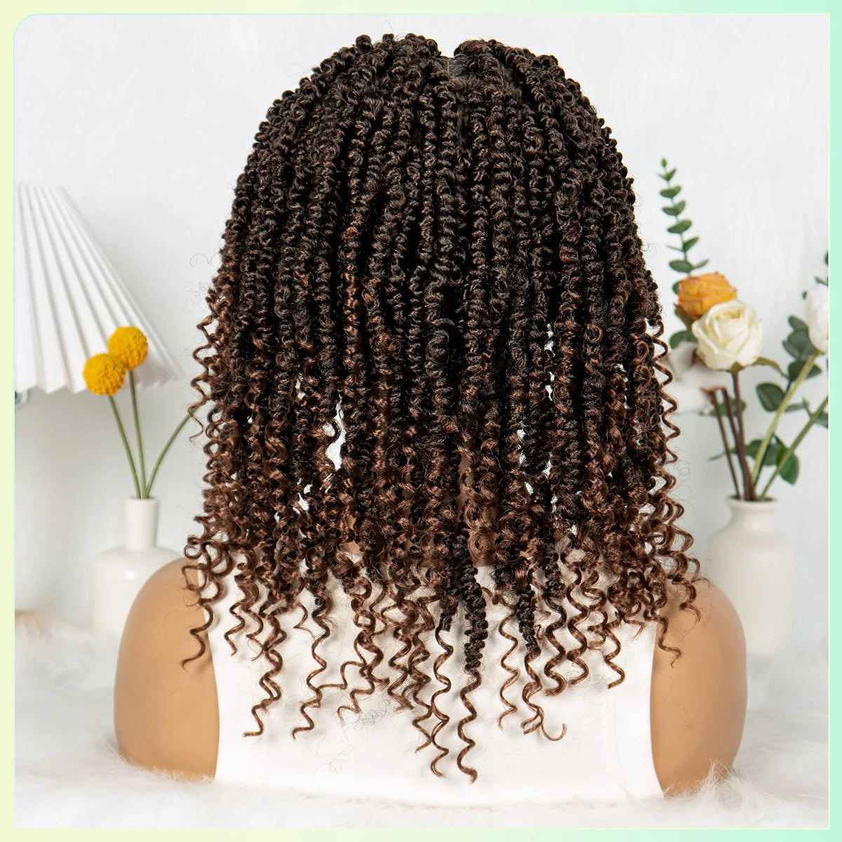 14 Inch Twisted Knotless Box Braids Wig | Full Lace | Baby Hair
