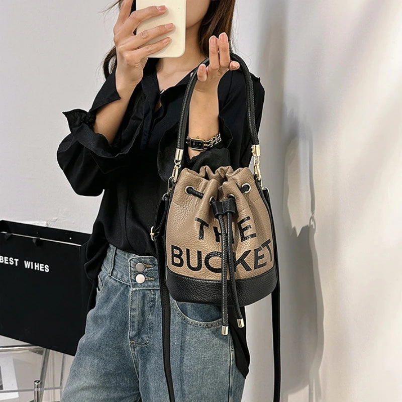 New Fashion Women's Bucket Bag Trend | Brand Casual Versatile Shoulder Bag & High-end Classic Crossbody Bag (Designer Luxury Handbag) Luxegan