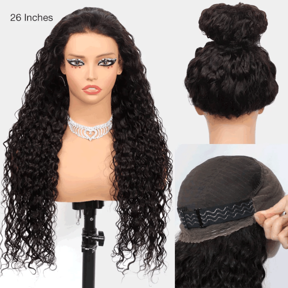 Glueless 250% Density Kinky Curly Wig | Sophisticated 360 Full Lace Frontal HD Transparent Gown | Elegant "Invisi-Strap" Silhouette | "Dignified" Snug Water Brazilian Remy Human Hair for Radiant Versatile Styling Luxegan