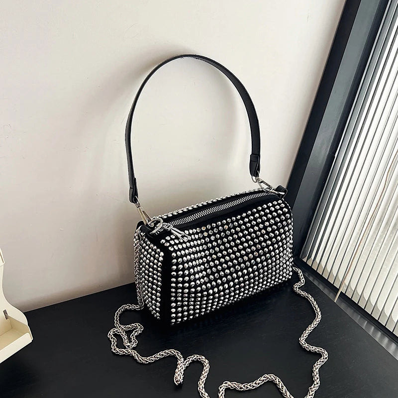 New Spring & Summer Small Bags Trend | Personalized Color Diamond Pillow Bag & Chain Shoulder Crossbody Bag Luxegan