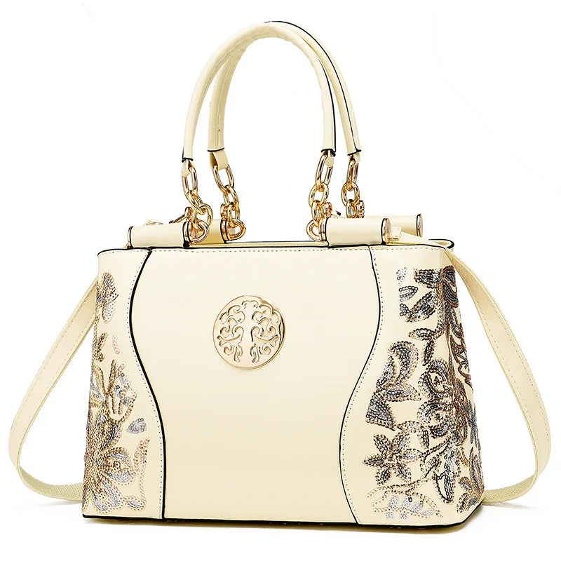 New Patent Leather Shiny Women’s Bag | Luxury Designer Atmospheric Handbag | High-Gloss Fashion Shoulder & Messenger Bag | Sophisticated Large Capacity Saffiano Satchel (Model 19NBY-124) Luxegan