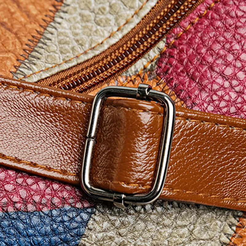 PU Leather Patchwork Casual Tote | Soft Vintage Large Capacity Shoulder Bag Luxegabn