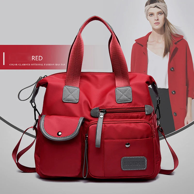 Women's Multifunctional Bag | Large Capacity Casual Shopping Handbag & Waterproof Nylon Crossbody Shoulder Bag Luxegan