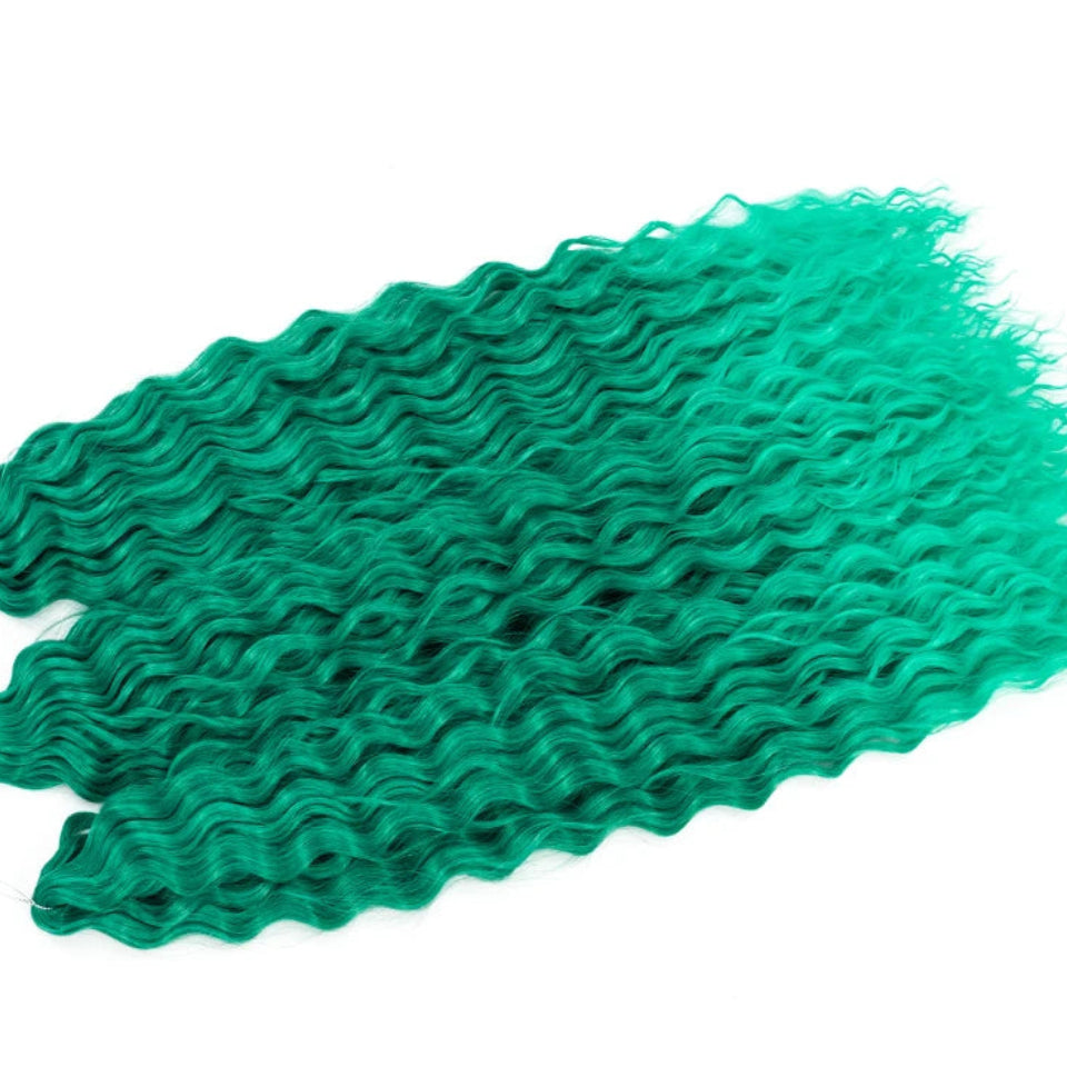 Ariel Curl Water Wave Twist Crochet Hair Extensions | Synthetic Ombre Braiding Hair 22-30 Inch - view 37