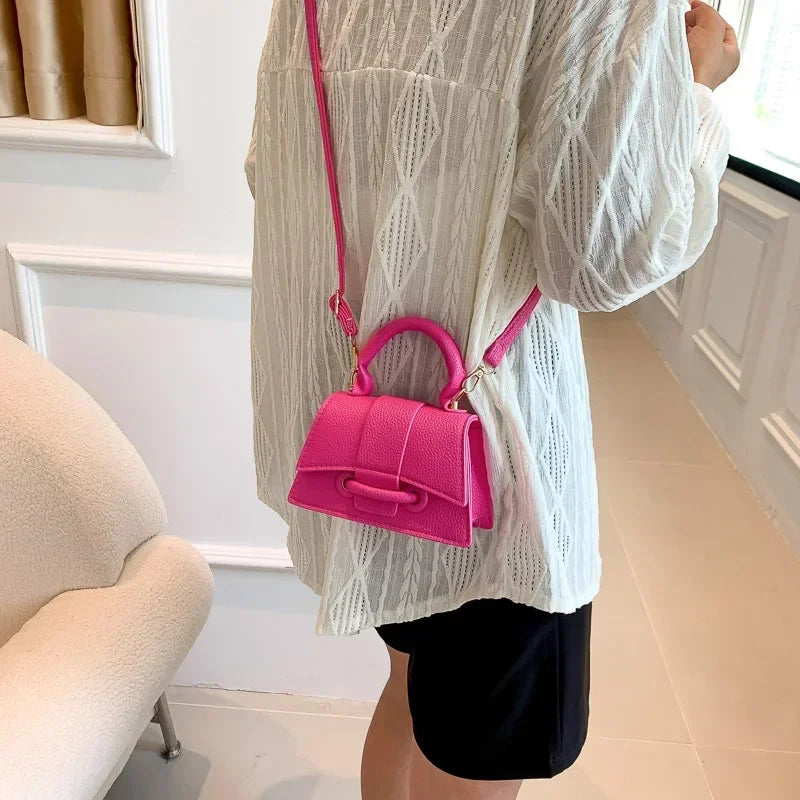 Trend Solid Box Shoulder Bag | Sophisticated Advanced Crossbody Clutch | Elegant Fashion Mini Purse & Cosmetic Bag | "Dignified" Soft PU Storage Handbag for Versatile Daily Styling Luxegan