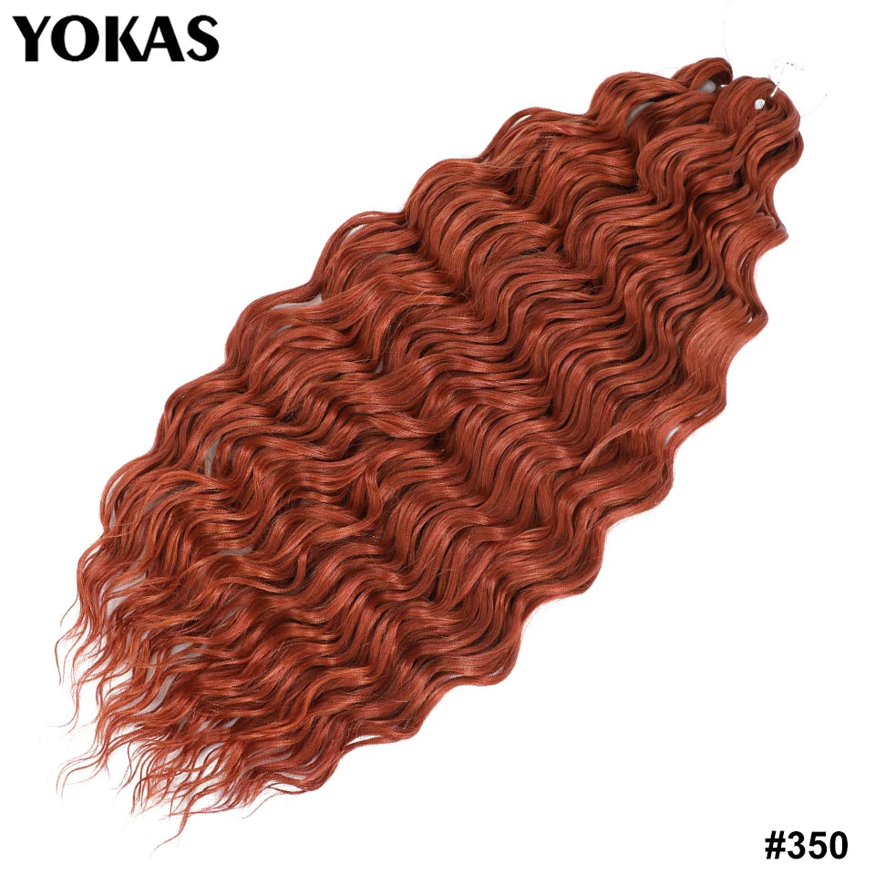 24 Inch Synthetic Anna Curl Crochet Hair | Pre-Looped Deep Wave