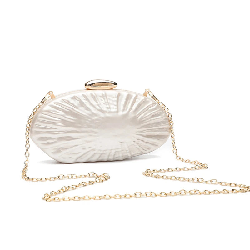 TPU Solid Knucklebox Clutch | Hard French Irregular Pattern Pearlescent Evening Bag