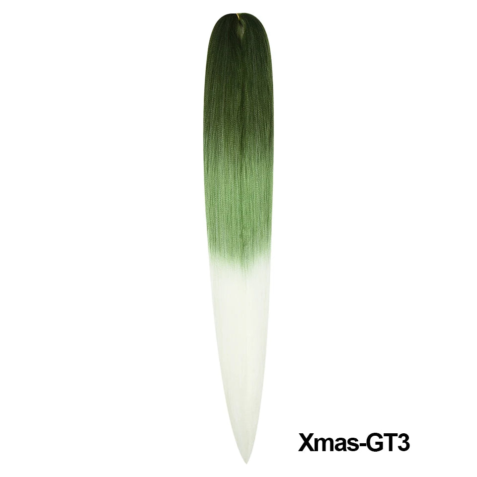 Christmas Kanekalon Jumbo Braid Hair Extensions | Yaki Straight | 1 Strand