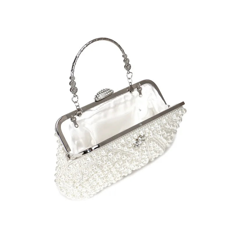 Beading Women's Evening Bag | Embroidery Shell Flower & Diamond Clutch Luxegan