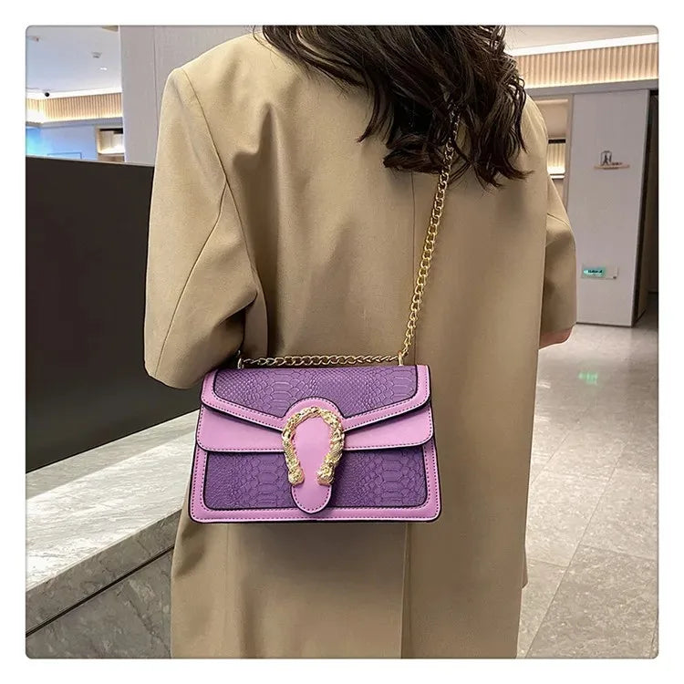 Gold Chain Crossbody Bag | Women's Fashion & Stylish Small Square Bag Luxegan