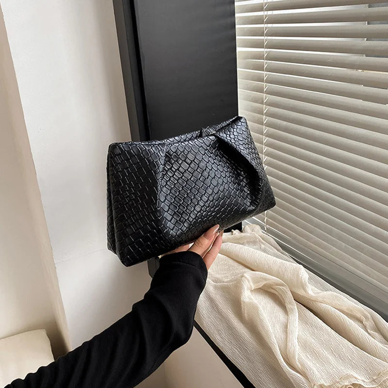 Bolso de mano multifuncional de moda para mujer, cartera de noche con patrón en relieve, gran capacidad, bolsillo para teléfono, monedero de lujo para mujer