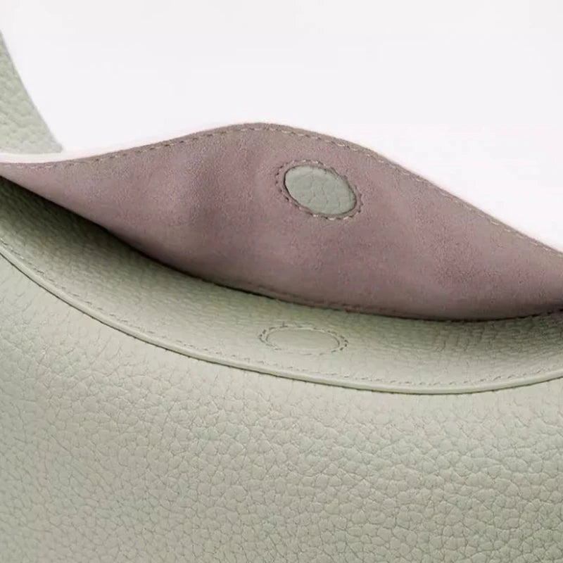 High-end Moon Bag | Light Luxury Leather Versatile Handbag & Messenger Bag Luxegan