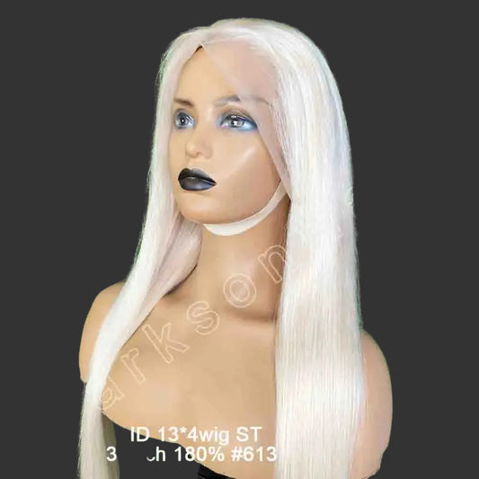 #60 Platinum Ash Blonde Lace Front Wig | 100% Brazilian Human Hair Glueless Wig | 13x4 & 13x6 HD Transparent Swiss Lace Frontal Body Wave Gown for Women Luxegan