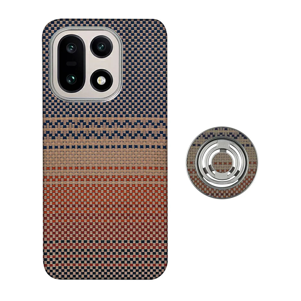 Para funda de teléfono OnePlus 15 de fibra de aramida Kevlar, carcasa dura de fibra de carbono ultradelgada y ligera, cubierta protectora magnética para negocios