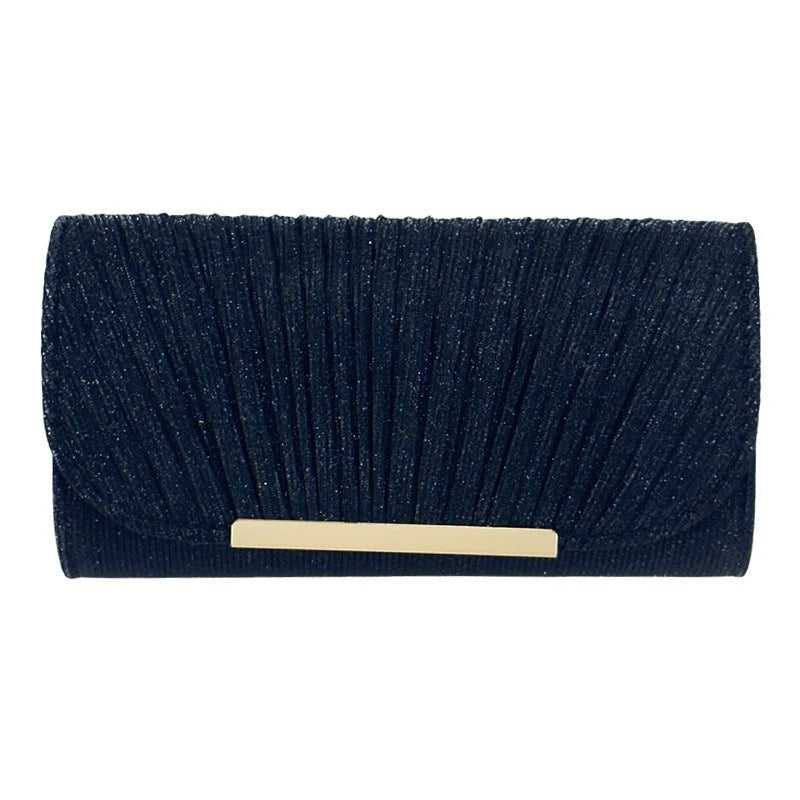 Women's Pleated Dinner Clutch Bag | Hand-held Evening Dress Bag Luxegan