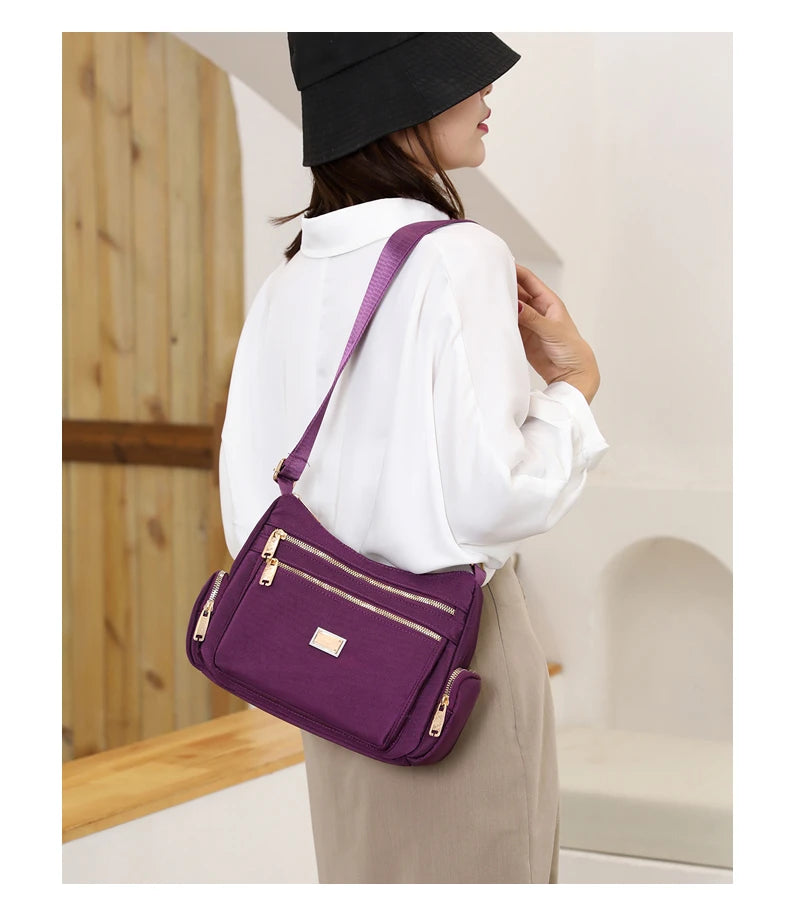 Waterproof Nylon Messenger Bag | Fashion Satchel Shoulder & Crossbody Luxegan