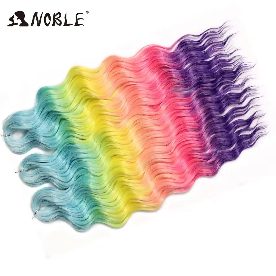 Synthetic Anna Curl Water Wave Crochet Braiding Hair – 24 Inch | 300g | 60 Strands | 88 Ombre & - view 18