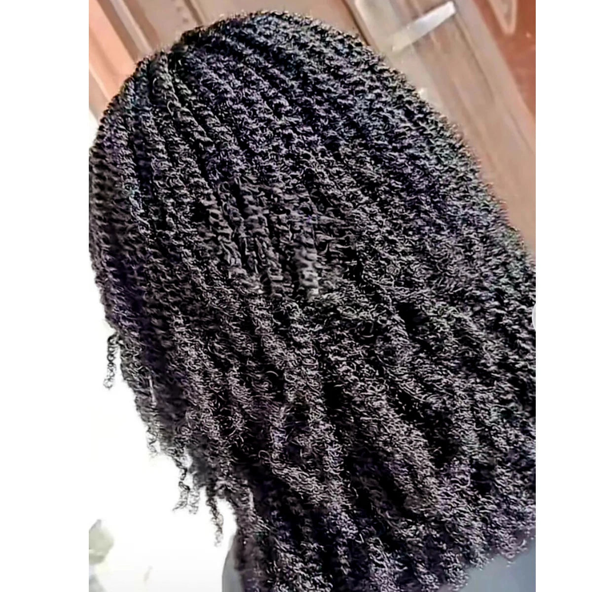 Kinky Twist Short Braided Wig | Sophisticated "Lightweight" Silhouette | Ready-to-Ship Closure Style Braided Lace Wig | "Dignified" High-Performance Kanekalon Fiber for Radiant Versatile Styling