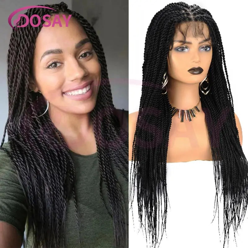 26-36 Inch Senegalese Twist Knotless Wig | Full Lace | Faux Locs